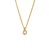 Brilliant Cut White Diamond Nugget Necklace