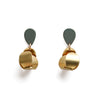 2pc Bloom Baubles, Small, Evergreen / Brass