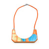 Arc Necklace, Orange/Blue