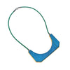 Arc Necklace, White / Green
