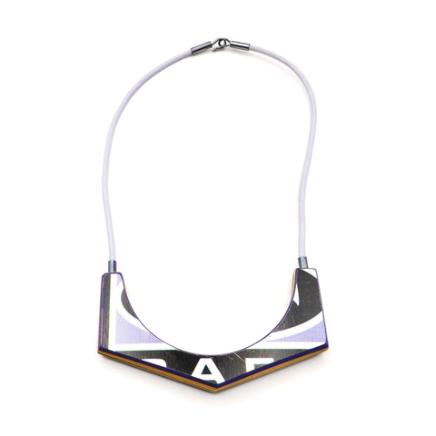 Arc Necklace, Black/Purple