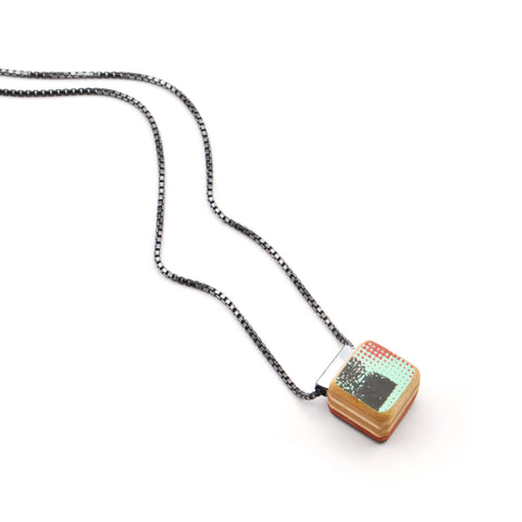 Cube Pendant, Blue