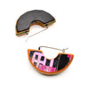 Reversible Diam Catch Hoops, Pink