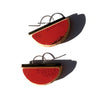 Diam Threader Hoop Earrings, Purple & Red