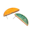 Diam Slice Earrings, Green