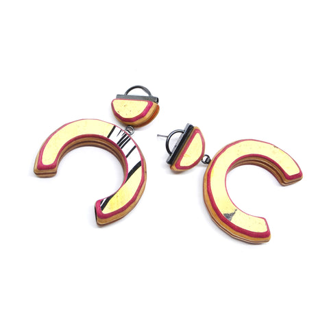 Arc Diam Post Dangle Earrings