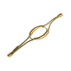 Oval Slide Zipper Bracelet, Gold