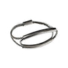 Oval Slide Zipper Bracelet, Silver