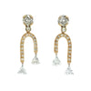 Radiant Trillion Diamond Drop Earrings