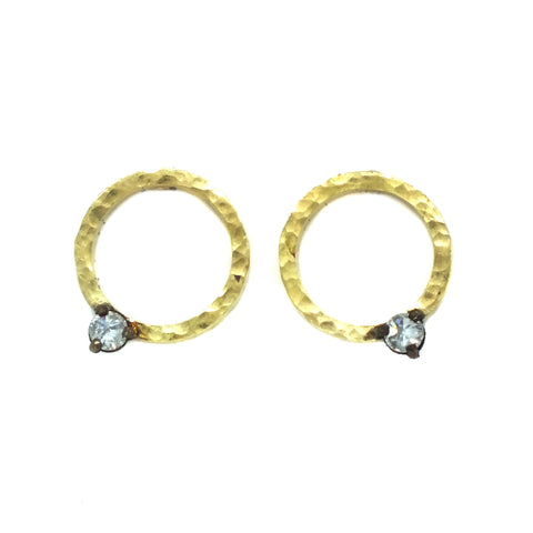 Circle Diamond Studs