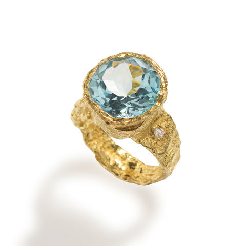 Sunshine Blue Topaz Ring