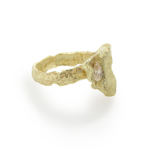Magia! Gold Nugget Champagne Diamond Ring