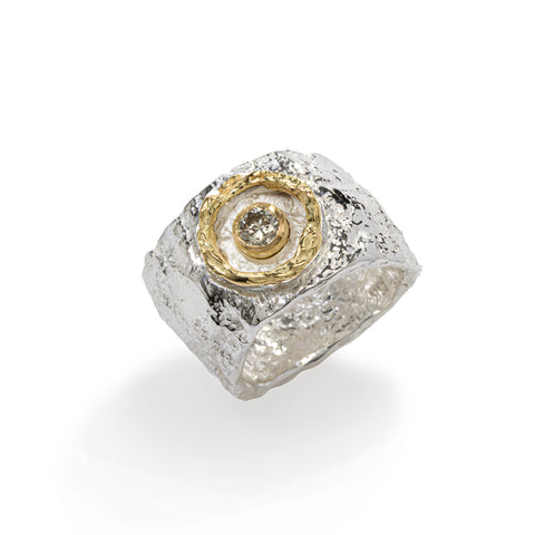 Magia! Champagne Diamond Silver Ring