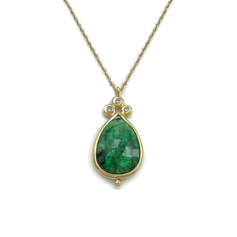 Emerald Charm Necklace