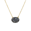 Concave Inverted Diamond Pendant Necklace