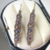 Long Lacy Vesicle Sapphire Earrings