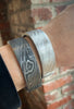 Wide Damascus Cuff with Gold Inlay