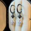 Quatrefoil Pearl Hoops