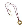 Portal Necklace, Brass, Scarlet