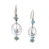 Delightful Caviar Cluster Earrings, Aquamarine