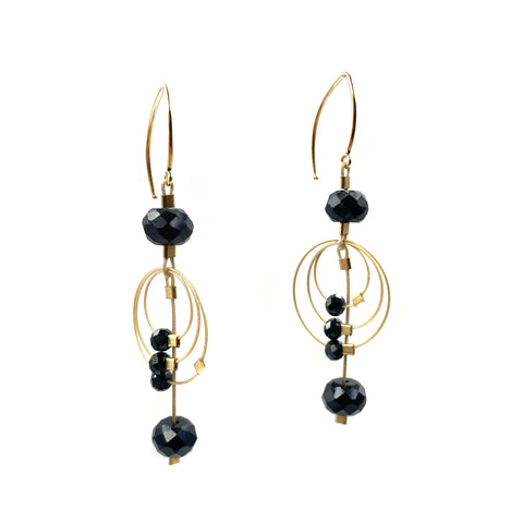 Delightful Caviar Cluster Earrings, Spinel