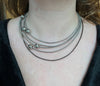 Bead Strand Necklace, Silver