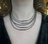 Five Bars Strand Necklace, Silver