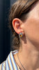 Hammered Line Studs, Citrine