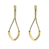 Long Loop Double Curved Tubes Earrings
