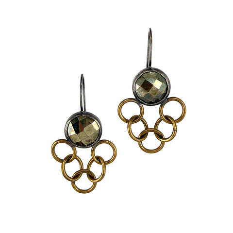 Pyrite Locking Links Earrings