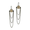 Smokey Quartz Chain Drape earrings