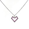 Ruby Heart Geode Pendant