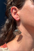 Moss Agate Chain Drape Hanger Earrings