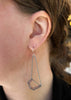 Sapphire Polygon Geode Earrings