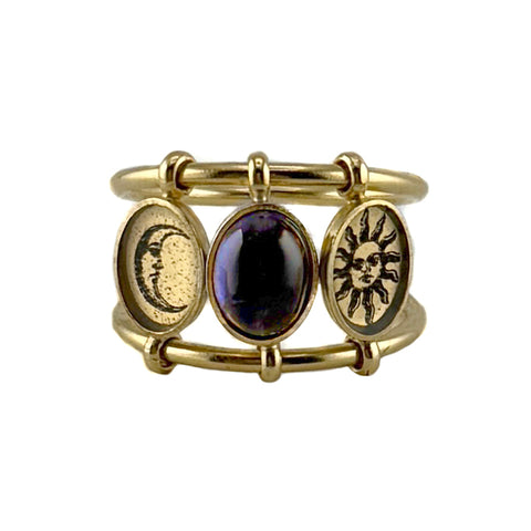Multi Gem Celestial Ring, Iolite