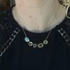 Quintuple Multicharm Rose Necklace