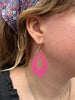 Silhouette Dangles, Pink