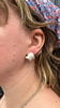 Folded Studs, Large, Cream