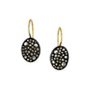 Concave Oval Diamond Earrings