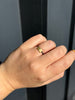 Small Gold Plate Top Ring