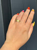 Long Gold Plate Top Ring
