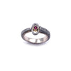 Antique Iron Nail Ring with Floating Ruby