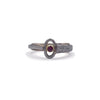 Antique Iron Nail Ring with Floating Ruby