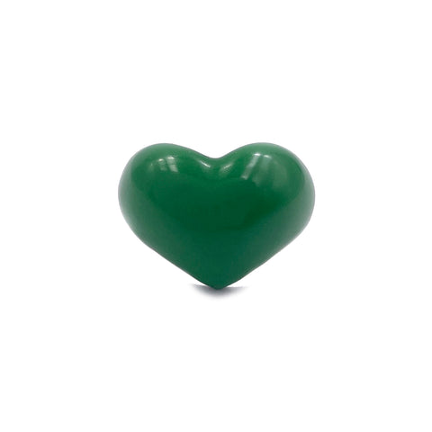 Green Chubby Heart Ring