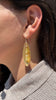 Green Garnet Orbit Disc Earrings
