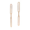 Long & Short Gold Link Earrings