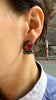 Thulite and Turquoise Studs