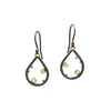 Teardrop Diamond Dot Earrings