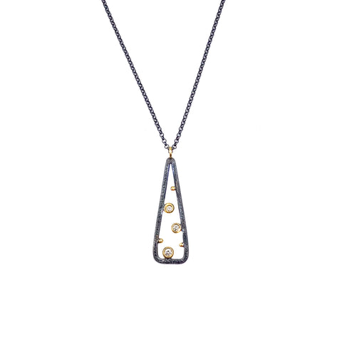 Triangle Diamond Dot Necklace