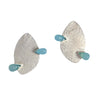 Blue Chalcedony Pinned Briolette Earrings